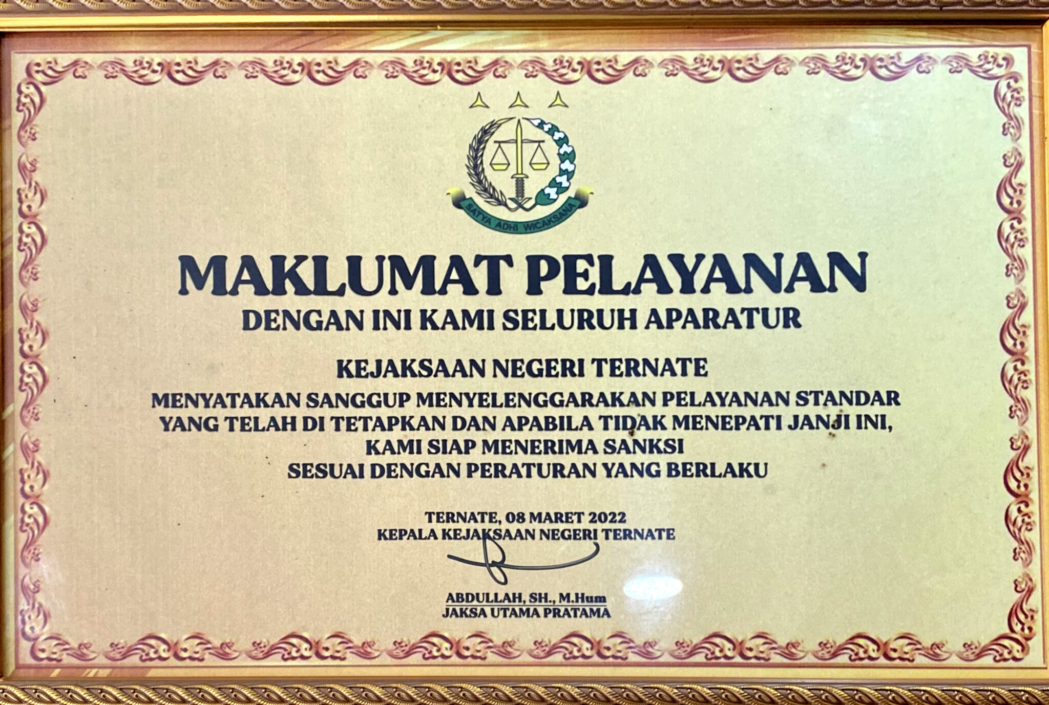 Maklumat Pelayanan